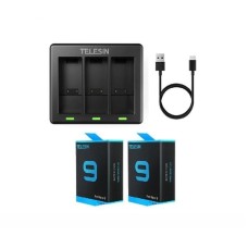 Telesin Gopro Hero 10/9 Battery Charger With 2 Batteries Kit